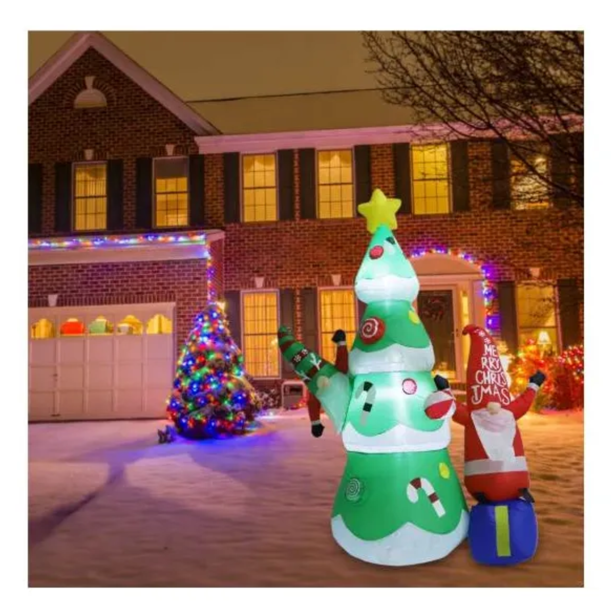 Papá Noel Inflable Para Césped